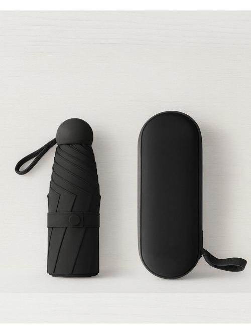 6 Telli Mini Cepboy Kapsullü Şemsiye -Siyah