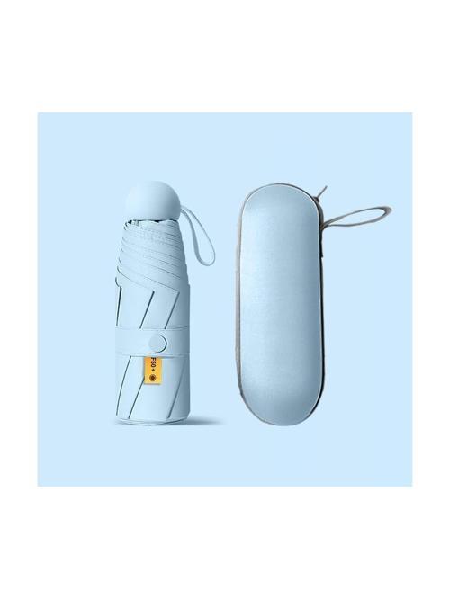 6 Telli Mini Cepboy Kapsullü Şemsiye -Açık Mavi