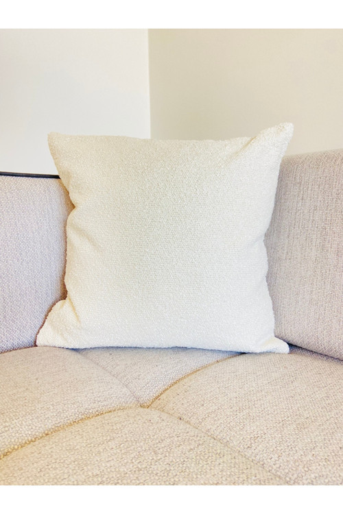 Peluş - Natural Renkler Dekoratif Yastık Kılıfı