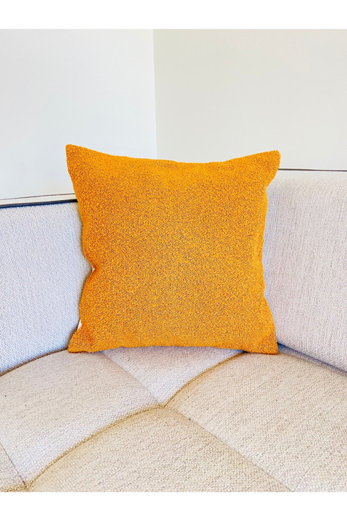 Peluş - Natural Renkler Dekoratif Yastık Kılıfı