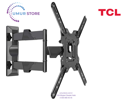 TCL 55T8C 55" 139 Ekran Uyumlu Lcd Led TV Hareketli Duvar Askı Aparatı