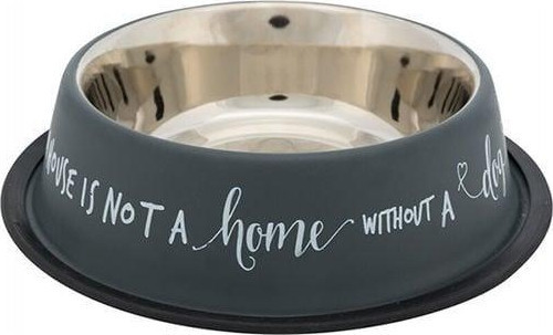 Köpek Mama ve Su Kabı Paslanmaz Çelik 0.90 Lt 23 Cm Gri - KONG