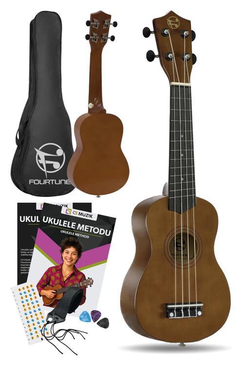 Nova UKS-21MN Gül Ağacı Maun Soprano Ukulele Seti