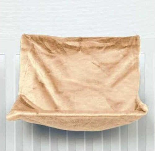 Kedi Peluş Kalorifer Yatağı, Bej 47X30X27cm-KONG