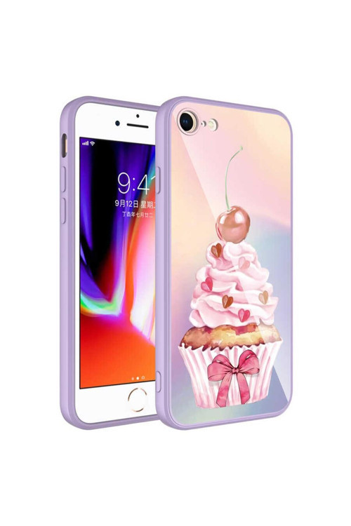 Apple İphone 7 Kılıf Kamera Korumalı Desenli Sert Silikon Epoksi Kapak