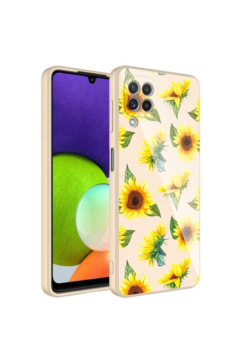 Galaxy M12 Kılıf Kamera Korumalı Desenli Sert Silikon Epoksi Kapak