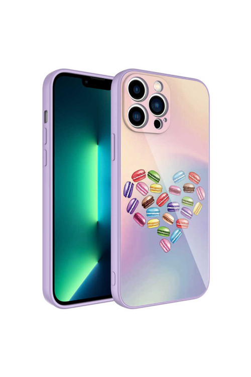 İphone 13 Pro Max Uyumlu Kamera Korumalı Desenli Sert Silikon Gllp Epoksi Kılıf-No1