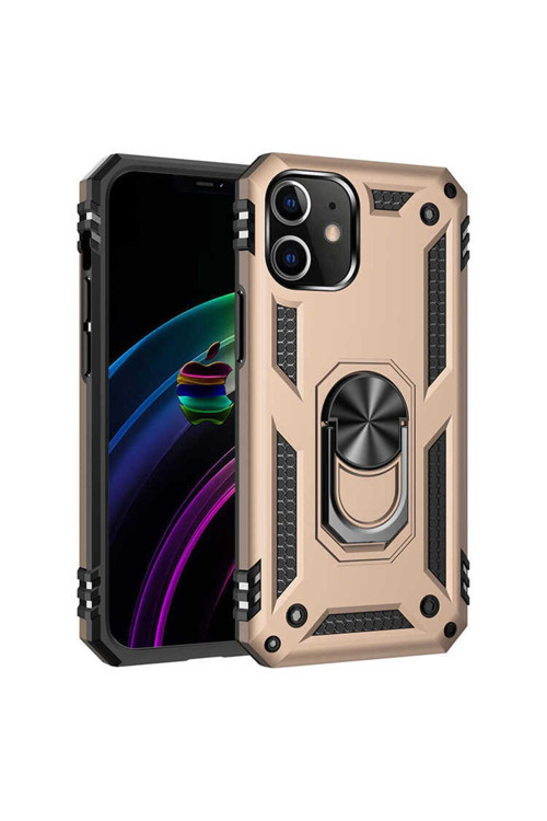 İphone 12 Uyumlu Mkc Vega Kılıf-Gold
