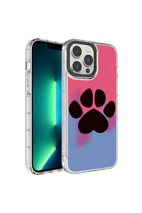 İphone 14 Pro Uyumlu Kamera Korumalı Renkli Desenli Sert Silikon Korn Kılıf-No16