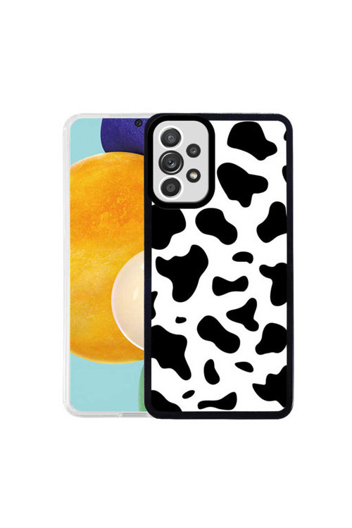 Galaxy A72 Kılıf M-Fit Desenli Kapak - Cow No1