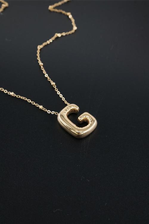 Kadın 316 L Paslanmaz Çelik Balon Harf Kolye G