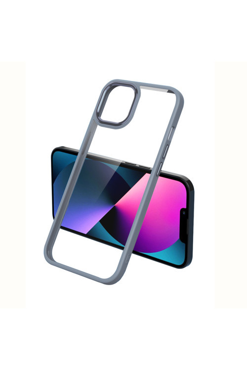 İphone 11 Uyumlu Myst Krom Kılıf-Lavendery Gray