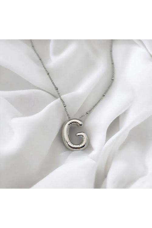 G Harfli Balon Kolye Paslanmaz Çelik