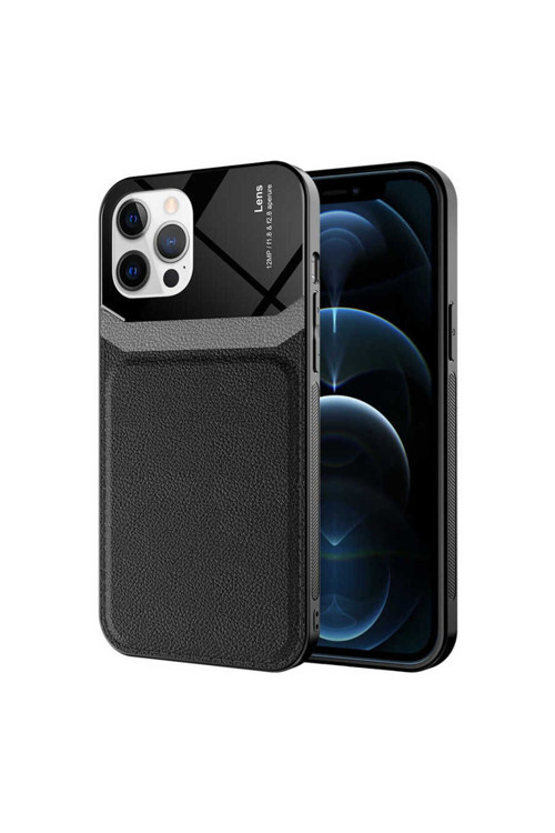 İphone 12 Pro Max Uyumlu Emiks Kılıf-Siyah