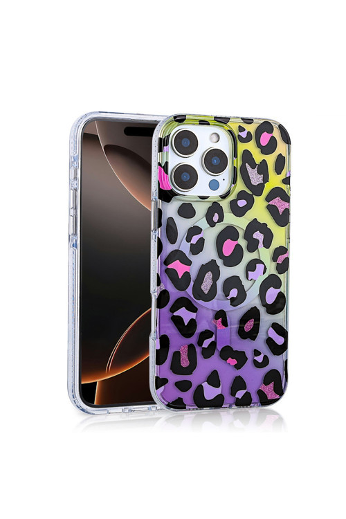 İphone 15 Pro Max Uyumlu Kılıf Magsafe Şarj Özellikli Jago Kapak-Colorful