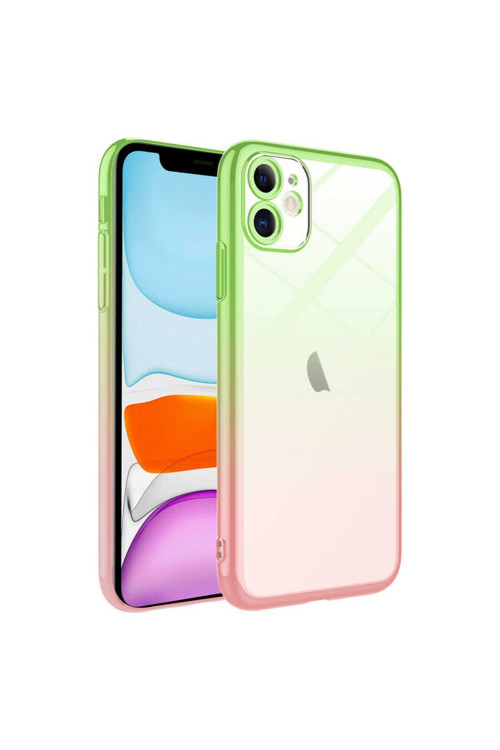Apple Iphone 11 Kılıf Parlak Renk Geçişli Kamera Korumalı Senkron Kapak