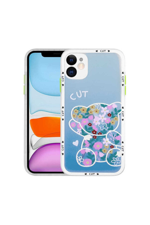 Uyumlu Apple İphone 11 Kılıf Kamera Korumalı Desenli Sert Hess Kapak