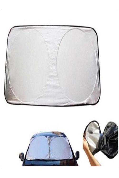 Sunpoh Katlanabilir Araba Ön Cam Güneşliği, Araç Oto Güneş Koruyucu 142 X 71 Cm