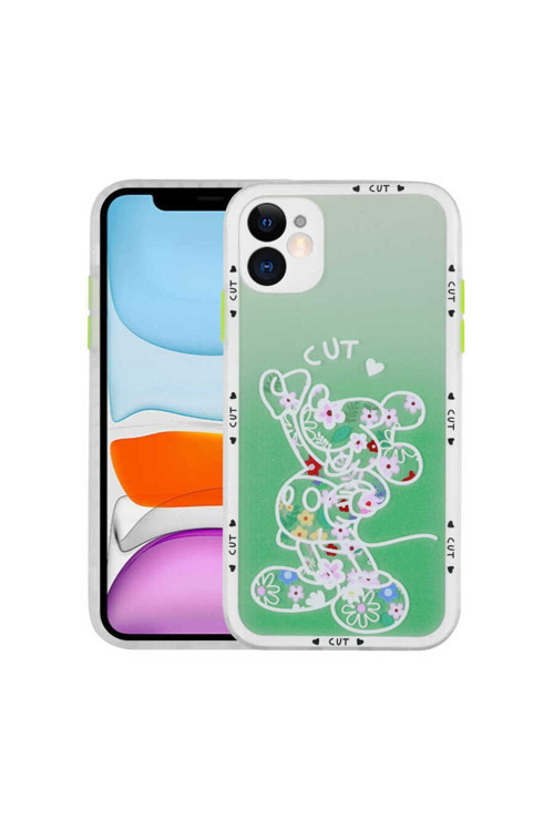 Uyumlu Apple İphone 11 Kılıf Kamera Korumalı Desenli Sert Hess Kapak