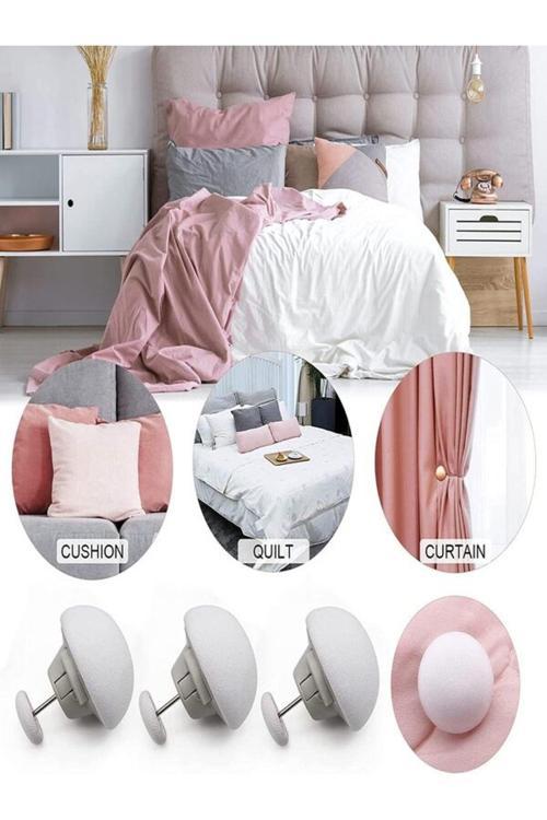 Yorgan Sabitleyici, Nevresim Tutucu Mantar Şekilli Perde Ve Çarşaf Klipsi 4 Adet