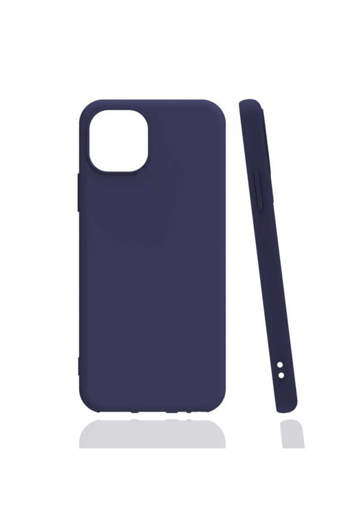 Apple Iphone 13 Uyumlu Kılıf Biye Silikon (Lacivert)