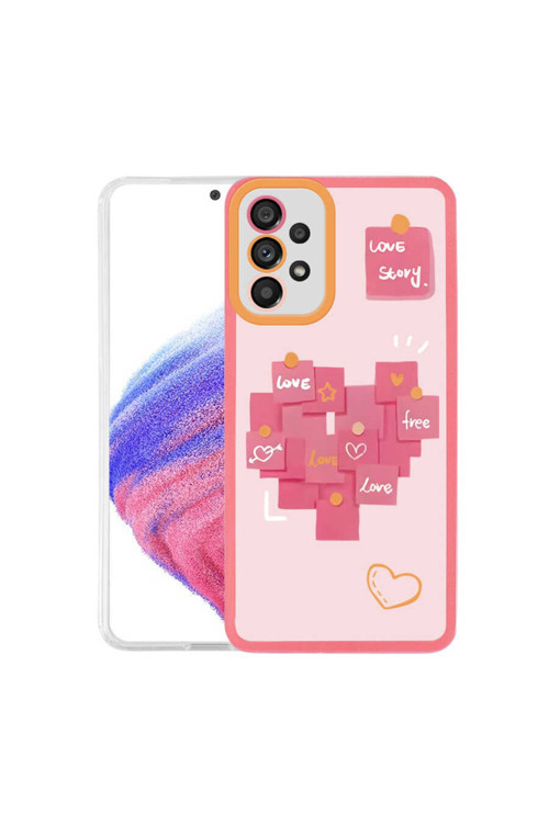Galaxy A33 5G Kılıf M-Fit Desenli Kapak Renk Love Story No2