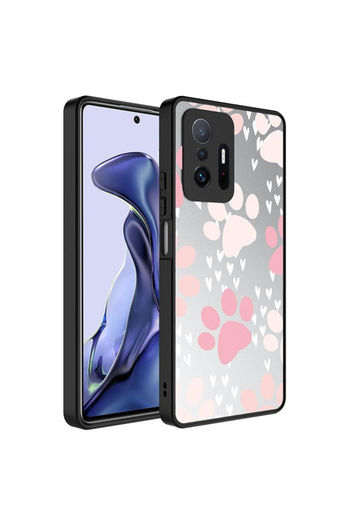 Xiaomi Mi 11T Pro 5G Kılıf Aynalı Desenli Kamera Korumalı Parlak Mirror Kapak