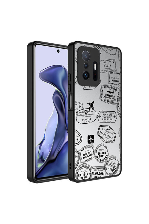 Xiaomi Mi 11T Pro 5G Kılıf Aynalı Desenli Kamera Korumalı Parlak Mirror Kapak