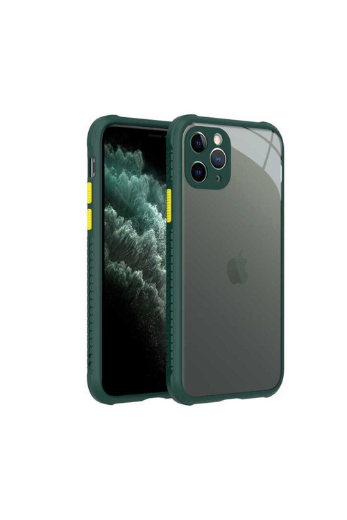 Apple Iphone 11 Pro Uyumlu Kılıf Kaff Kapak (Koyu Yeşil)