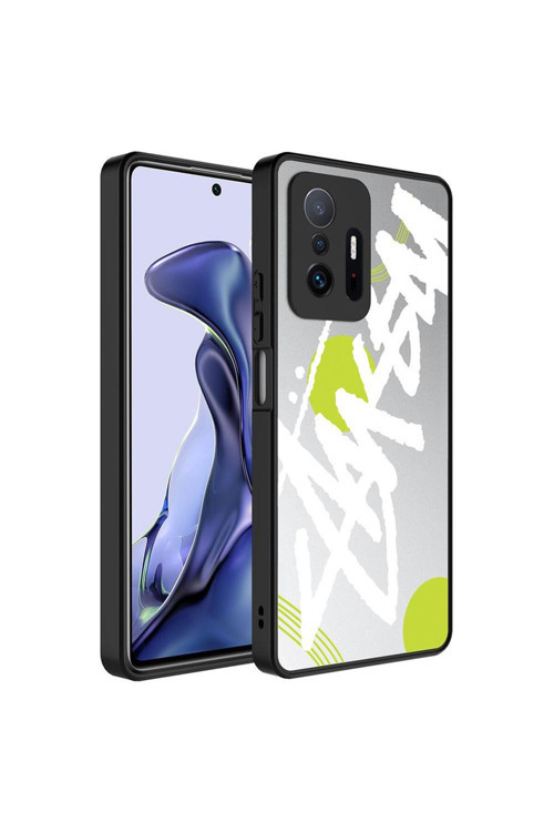 Xiaomi Mi 11T Pro 5G Kılıf Aynalı Desenli Kamera Korumalı Parlak Mirror Kapak