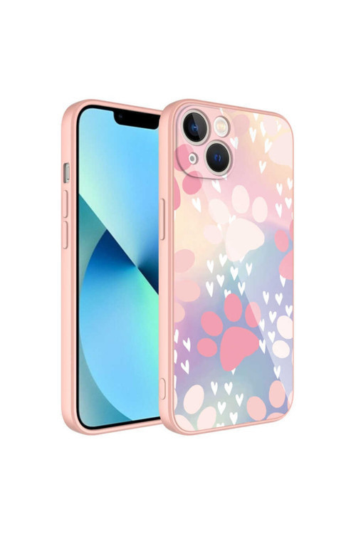 Apple Iphone 13 Uyumlu Kılıf Kamera Korumalı Desenli Sert Silikon Epoksi Kapak (No4)
