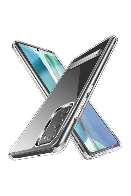 S20 Fe Kılıf Standlı Şeffaf Silikon L-Stand Kapak