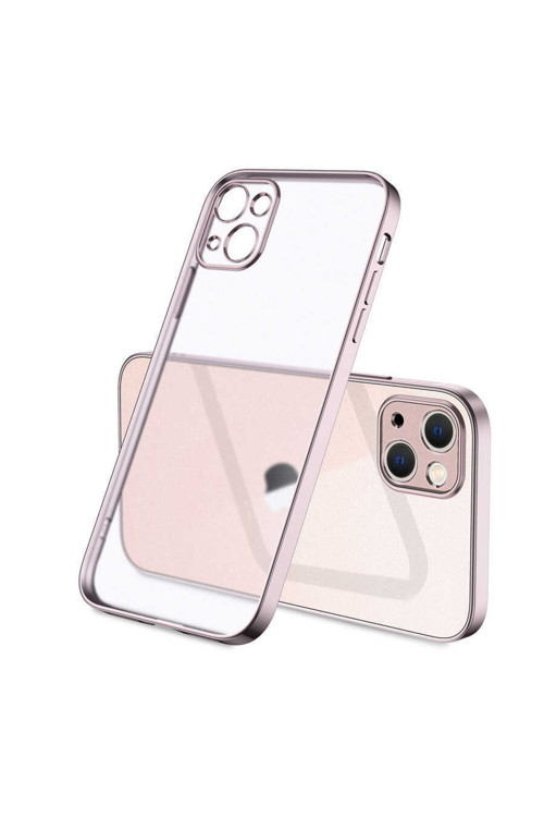 Apple Iphone 13 Uyumlu Kılıf Mat Gbox Kapak (Rose Gold)