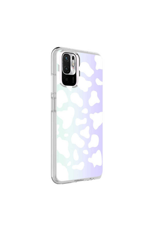 Redmi Note 10 Kılıf Svl M-Blue Desenli Kapak - Cow No2