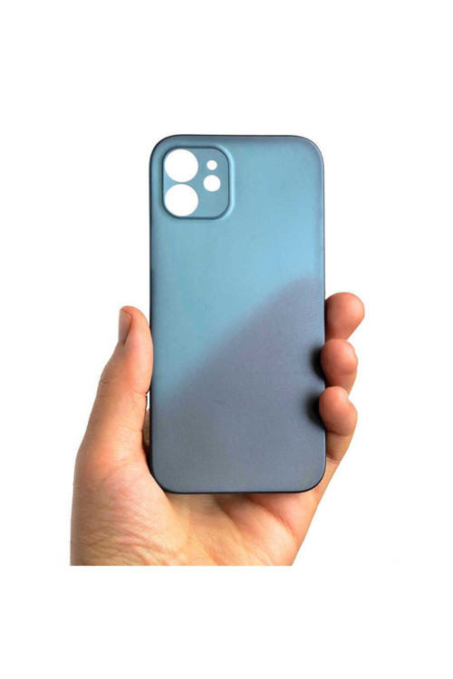 İphone 12 Uyumlu 1.Kalite Pp Silikon-Saks Mavi