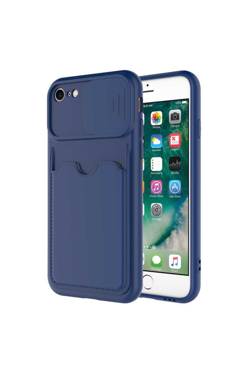 Apple Iphone 8 Uyumlu Kılıf ? Kartix Kapak (Lacivert)