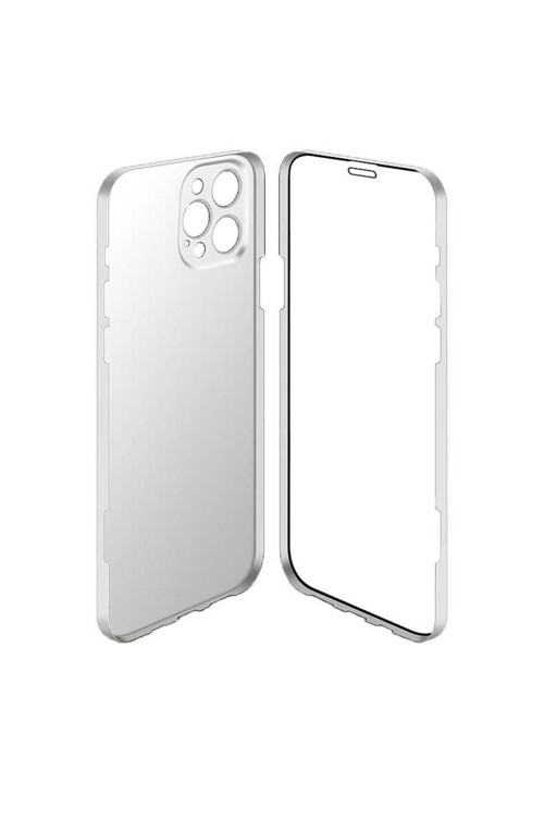 Wowcase İphone 13 Pro Uyumlu Led Kılıf-Beyaz