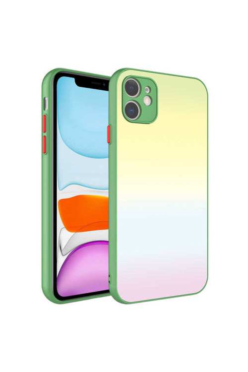 İphone 11 Uyumlu Kamera Korumalı Renkli Thtterli Lckc X-Cam Kılıf-No9
