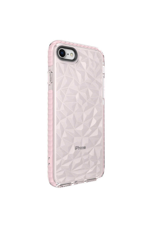 Apple Iphone 8 Uyumlu Kılıf Buzz Kapak (Pembe)