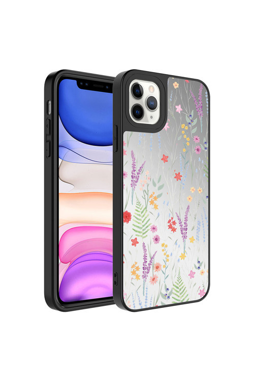 İphone 11 Pro Uyumlu Aynalı Desenli Kamera Korumalı Parlak Tknr Mirror Kılıf-Dallar