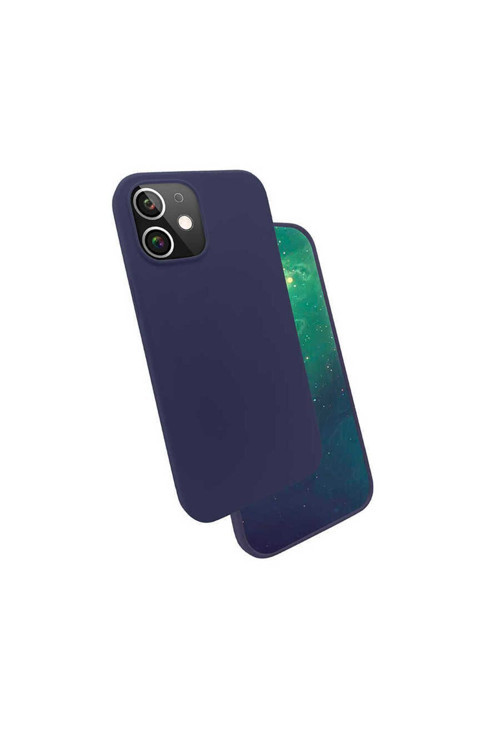 İphone 12 Uyumlu Mkc Silk Silikon-Lacivert