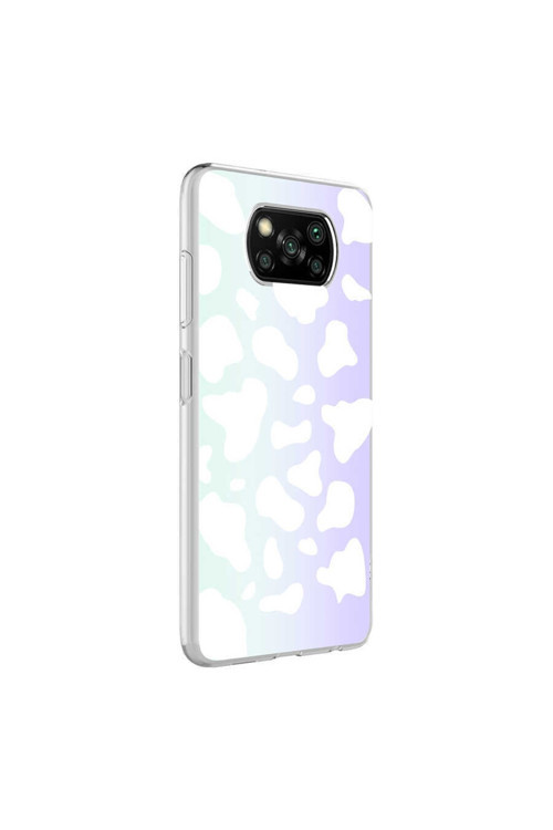 Xiaomi Poco X3 Uyumlu Kılıf M-Blue Desenli Kapak (Cow No2)