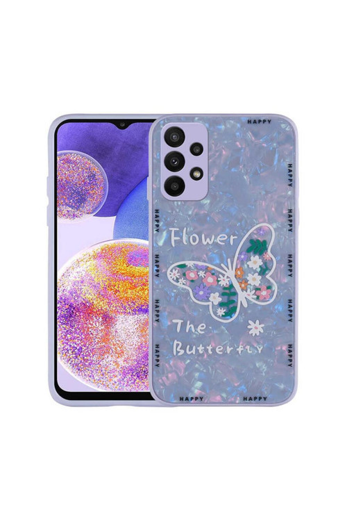 Galaxy A23 Kılıf Desenli Sert Silikon Mumila Kapak