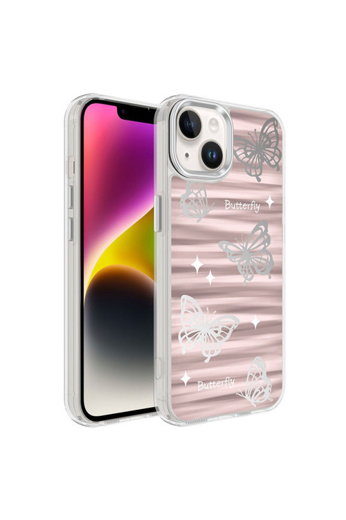 İphone 14 Uyumlu Airbagli Parlak Tasarımlı Mimbo Kılıf-No5
