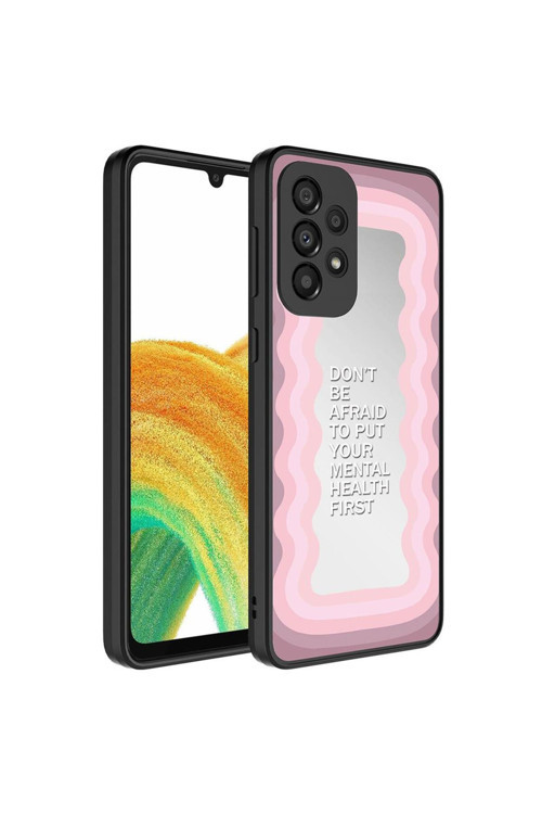 Galaxy A33 5G Kılıf Aynalı Desenli Kamera Korumalı Parlak Mirror Kapak