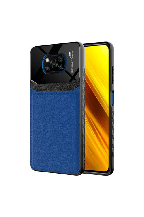 Xiaomi Poco X3 Uyumlu Kılıf Emiks Kapak-Lacivert
