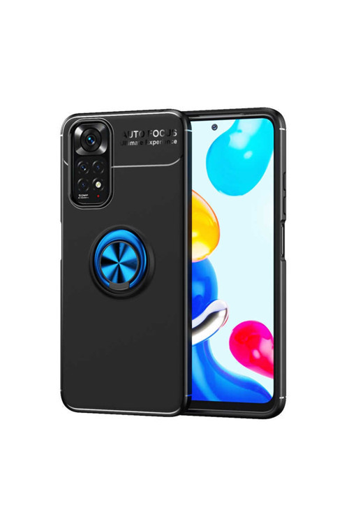 Redmi Note 11 Global Kılıf Ravel Yüzüklü Silikon Kılıf