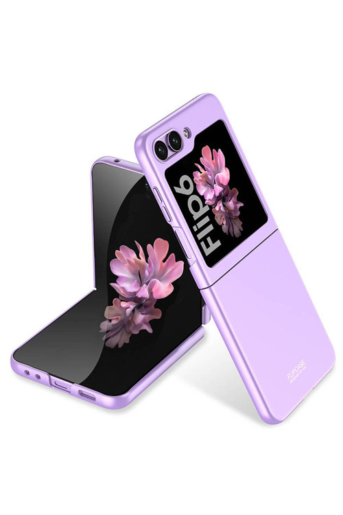 Galaxy Z Flip 6 Kılıf Sert Kıpta Kapak-Mor