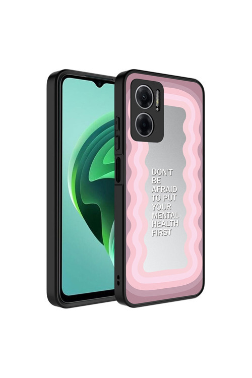 Redmi Note 11E Kılıf Aynalı Desenli Kamera Korumalı Parlak Mirror Kılıf