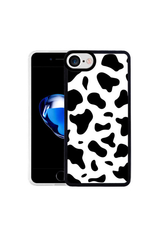İphone Se 2020 Kılıf M-Fit Desenli Kapak - Cow No1